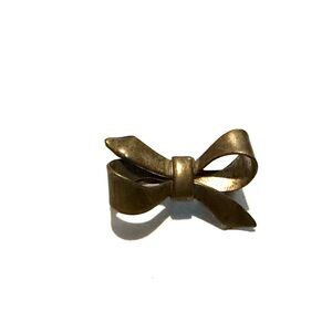 Vintage Artisan Bronze Bow Brooch